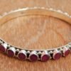 Ruby Gemstone Bangle, Silver jewelry,925 Sterling Silver Bangle, Gift, Handmade Bangle, ruby Gemstone Bangle-Size 2-4 handmade bangle B0033-GS