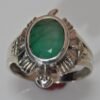 Natural Emerald Ring, 925 Sterling silver Ring, Handmade Ring, Round Gemstone Ring, Statement Ring, Anniversary Ring, Gift For Her R0209-GS