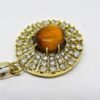 925 Sterling Silver Tiger Eye Pendant Turkish Design Pendant Jewelry Gemstone Pendant Gift For Her Anniversary Gift 925 Silver Jewelry P0051-GS