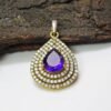 Natural High Quality Amethyst Pendant In 925 Sterling Silver Gemstone Pendant Gift For Her Anniversary Gift 925 Silver Amethyst Pendant P0062-GS