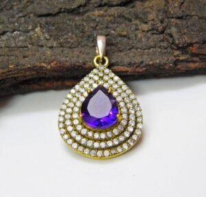 Natural High Quality Amethyst Pendant In 925 Sterling Silver Gemstone Pendant Gift For Her Anniversary Gift 925 Silver Amethyst Pendant P0062-GS