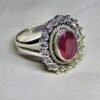 Natural Sterling Silver Ruby Ring-Engagement Silver Ring-Promise Silver Ring-Handmade Birthstone Ring-Faceted Ruby Ring- Gift For Her R0117-GS
