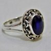 Sapphire Ring, Handmade Silver Ring, 925 Sterling Silver Ring, Designer Oval Sapphire Ring, Anniversary Ring, Promise Ring, Gemstone Ring R0108-GS