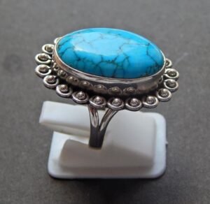 Turquoise Rings, 925 Sterling Silver Jewelry Ring With Gemstone Turquoise cabochon For Girls & Women Gift Ring, handmade Ring R0029-GS
