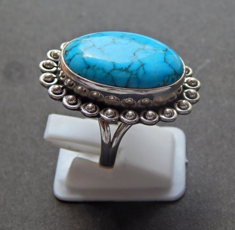 Turquoise Rings, 925 Sterling Silver Jewelry Ring With Gemstone Turquoise cabochon For Girls & Women Gift Ring, handmade Ring R0029-GS