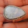 Natural Moonstone 925 sterling Silver Ring White Gemstone Ring Vintage Ring Handmade Ring Wedding Ring Gift For Her Gemstone Jewelry Ring
