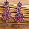 Ruby Earring Stud ,925 Sterling Silver Jewelry earring with gemstone Ruby, Handmade, Gift for Girls & Women faceted earring E0196-GS