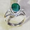 Natural Emerald Ring Natural Emerald 925 Sterling Silver Ring Emerald Gemstone Ring Wedding Ring Green Emerald Ring Rare Emerald Ring R0330-GS