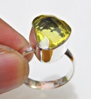 AAA+ Quality cut Genuine Citrine Ring, 925 Silver Ring, Citrine jewelry, unisex Ring handmade ring gift for her gemstone jewelry R0254-GS