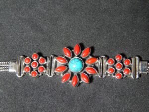 Natural Turquoise, Coral Bracelet-925 Sterling Silver Jewelry With Gemstone Coral Bracelet- For Girls & Women Gift item handmade bracelet BR0134-GS