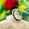 Natural Lemon topaz Vintage Ring in 925 Sterling Silver Natural Lemon Topaz Oval Faceted Gemstone Silver Jewelry Ring R0211-GS