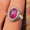 Star Ruby Ring Natural Ruby Ring 925 Silver Ring Vintage Ring Star Ring Minimalist Ring Engagement Ring handmade ring gift for her R0033-GS