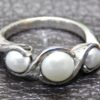 Natural, White Fresh Water Pearl Ring in 925 Sterling Silver | Round Pearl Ring |Freshwater Pearl | Pearl Ring | Engagement Ring | Gift Item R0292-GS