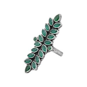 Green onyx Rings 925 Sterling Silver Jewelry Ring With Gemstone green onyx Faceted For Girls & Women Gift Rings handmade ring R0167-GS