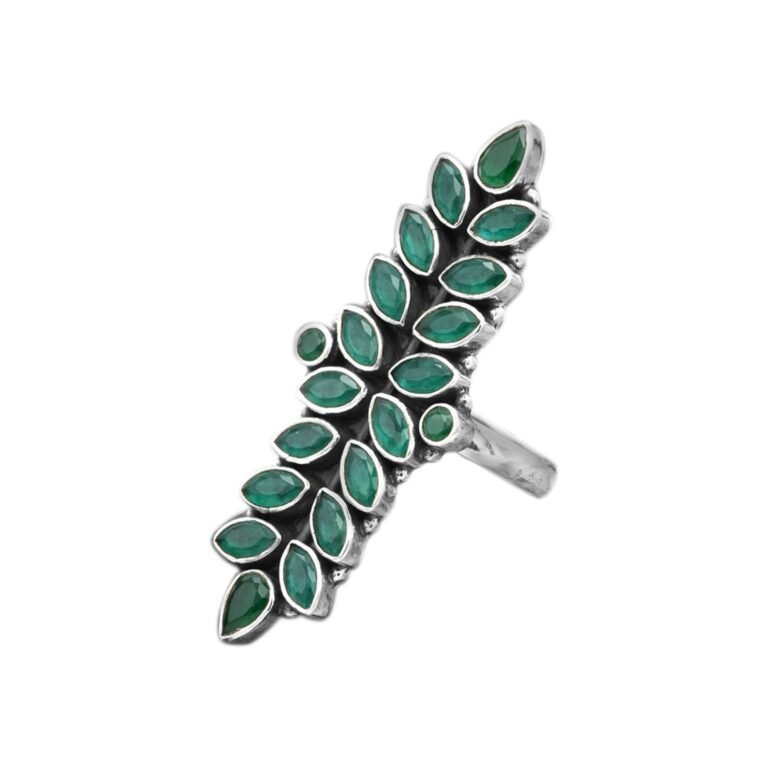 Green onyx Rings 925 Sterling Silver Jewelry Ring With Gemstone green onyx Faceted For Girls & Women Gift Rings handmade ring R0167-GS