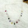 Natural Multi Gemstone Necklace jewelry-925sterling silver Mix Gemstone Necklace handmade necklace Anniversary Gift For Her NL0163-GS