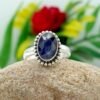 Natural Blue Sapphire Vintage Ring in 925 Sterling Silver, Sapphire Gemstone Ring, Silver Gemstone Jewelry R0219-GS