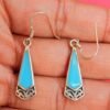 Turquoise Earrings, 925 Sterling Silver , Turquoise Jewelry, Genuine turquoise, Handmade Jewelry, Gift for herm E0815-GS