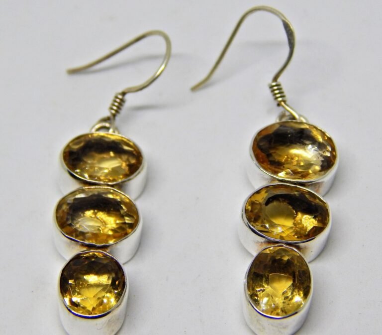 Citrine Earring, 925 Sterling Silver Earring, Citrine jewelry For Girl And Women Gift Item citrine jewelry handmade earring E0854-GS