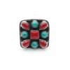 Natural Turquoise Coral Ring in 925 Sterling Silver, Vintage Jewelry ,Floral Jewelry, 925 Silver Ring, Turquoise ring, Handmade Ring, Gift R0041-GS