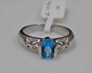 Natural London Blue Topaz Rings in 925 sterling Silver, Handmade Ring, Sterling Silver Ring, Blue Topaz Ring, Dainty Ring, Gemstone Ring R0104-GS