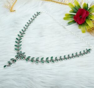 Natural Green Onyx Bridesmaid Necklace in 925 Sterling Silver Natural Gemstone Wedding Jewelry Anniversary Gift For Her NL0097-GS