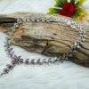 Natural Ruby & CZ Bridesmaid Necklace in 925 Sterling Silver Natural Gemstones Wedding Jewelry Anniversary Gift For Her NL0098-GS