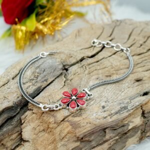 Natural Coral, Bracelet-925 Sterling Silver Jewelry With Gemstone Coral Bracelet- For Girls & Women Gift item handmade bracelet BR0041-GS