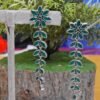Natural green onyx Earring stud 925 sterling silver jewelry Green onyx gemstone handmade earring stud gift for her oxidized jewelry E0076-GS