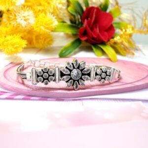 Natural Cubic zirconia Bracelet-925 Sterling Silver Jewelry With Gemstone Cubic Bracelet- For Girls & Women Gift item handmade bracelet BR0060-GS