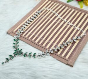 Natural Green Onyx & CZ Bridesmaid Necklace in 925 Sterling Silver Natural Gemstones Wedding Jewelry Anniversary Gift For Her NL0096-GS