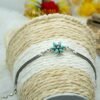 Natural Turquoise Floral Bracelet in 925 Sterling Silver Natural Gemstone Bracelet Jewelry Anniversary Gift For Her BR0045-GS