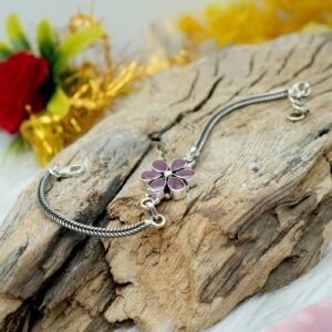 Natural Ruby Floral Bracelet 925 Sterling Silver Natural Gemstone Adjustable Bracelet Jewelry Anniversary Gift BR0033-GS