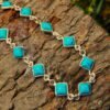 Turquoise Bracelet , Sterling 925 Silver Bracelet , Wedding Bracelet , Gift For Her Blue Bracelet , Minimalist Bracelet , Dainty Bracelet BR0006-GS