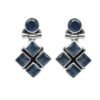 Blue onyx Earring stud 925 sterling silver, Tiny Studs, Earring Studs, Minimalist studs Wedding Earrings, Anniversary Gift, Gift item E0114-GS