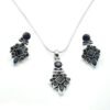 Blue onyx earring Set Pendent Earring 925 Sterling Silver Jewelry Wedding Jewelry Floral Jewelry Handmade Jewelry Gift Item handmade earring NS0008-GS