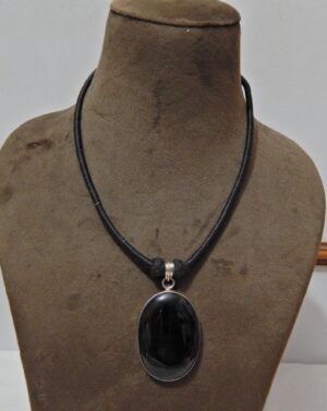 Black Onyx Necklace-925 sterling silver- jewelry Necklace-gemstone-Handmade-Black Onyx Pendent necklace -Gift for her NL0007-GS