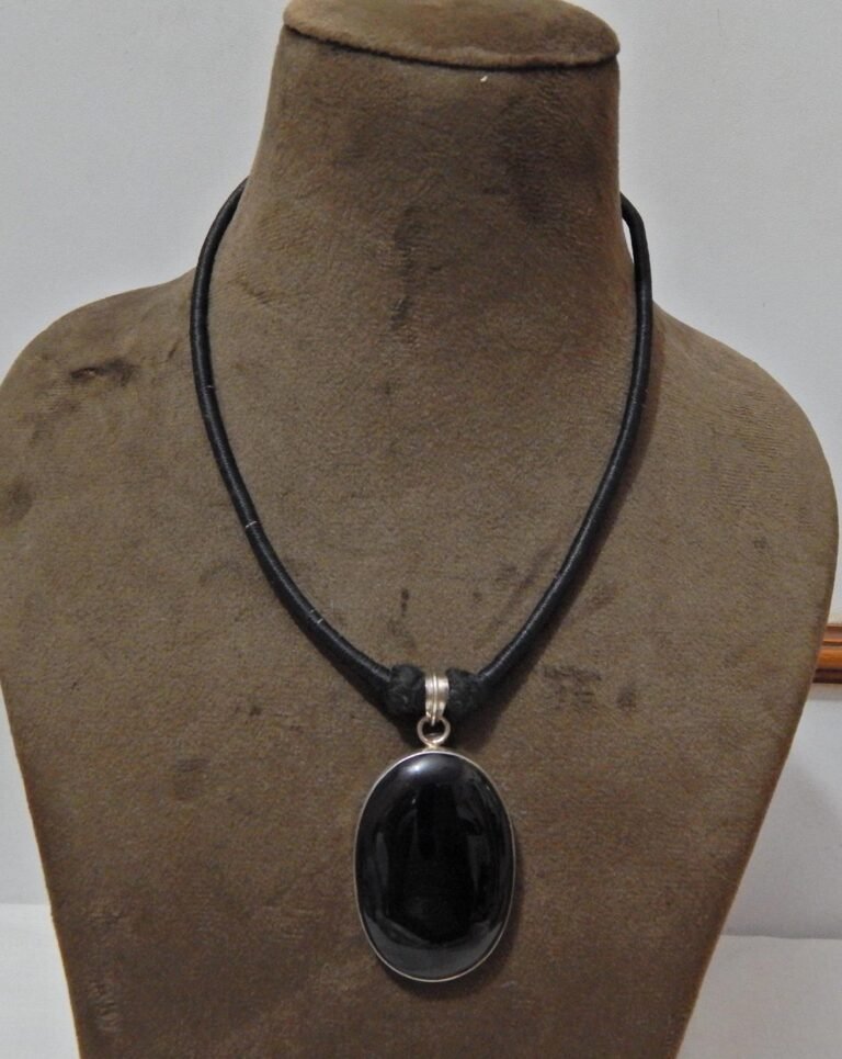 Black Onyx Necklace-925 sterling silver- jewelry Necklace-gemstone-Handmade-Black Onyx Pendent necklace -Gift for her NL0007-GS