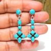 Turquoise earring stud 925 sterling silver jewelry gemstone jewelry handmade earring stud gift for her turquoise cabochon women earring E0077-GS