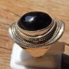 Black Onyx Ring-925 Sterling Silver-Jewelry Ring-Gemstone Ring-Ruby Jewelry-Handmade- Cabochon R0212-GS