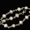 Natural Square Shape pearl Bracelet in 925 Sterling Silver Vintage Bracelet Pearl Gemstone Bracelet Anniversary Gift For Her BR0002-GS