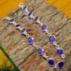 Amethyst Bracelet 925 Sterling Silver Bracelet Genuine Gemstone Bracelet Wedding Bracelet Purple Bracelet Gift For Her Dainty Bracelet BR0004-GS