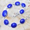Natural Lapis Lazuli Bezel Gemstone bracelet Silver jewelry 925 Sterling Silver bracelet Gift Handmade bracelet Lapis Gemstone bracelet BR0179-GS