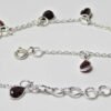 Garnet Bezel Gemstone bracelet, Silver jewelry,925 Sterling Silver bracelet, Gift, Handmade bracelet, Garnet Gemstone bracelet BR0175-GS
