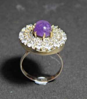 Dainty Amethyst CZ Ring ,925 Sterling Silver, Wedding Band, Minimalist Ring, Bridal Jewelry, Statement Ring, Cubic Zirconia Ring, Gift Item R0299-GS