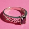 Natural Garnet Rings ,925 Sterling Silver Jewelry ring With gemstone Garnet Faceted for Girls & women gift item R0263-GS