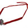Natural Ruby Gemstone Floral Rakhi Bracelet 925 Sterling Silver Ruby Gemstone Rakhshabhandhan Bracelet BR0108-GS