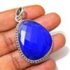 Natural Lapis Lazuli 925 Sterling Silver Pendant Blue Faceted Lapis Gemstone Silver Handmade Pendant Jewelry , Gift ItemP0050-GS