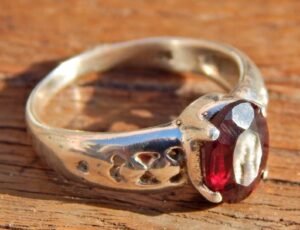 Natural Garnet Rings 925 Sterling Silver Jewelry Ring With Gemstone Garnet Faceted For Girls & Women Gift Rings handmade ring R0329-GS