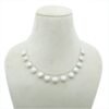 100% Natural coin shape pearl necklace in 925 sterling silver, precious necklace, 925 silver necklace, vintage necklace, bezel necklace NL0329-GS